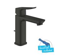 Grohe Dice - Grifo de lavabo, con desagüe, negro mate 1018322430