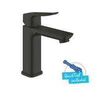 Grohe Dice - Grifo de lavabo con desagüe Push-Open, arranque en frío, negro mate 1018362430
