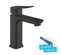 Grohe Dice - Grifo de lavabo con desagüe Push-Open, negro mate 1018332430
