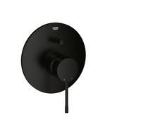 GROHE Essence - Grifo de baño/ducha empotrado (palanca y escudo de metal, inversor automático, cuerpo oculto no incluido, presión mín. 1,0 bar), negro mate, 192852431
