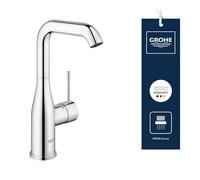 GROHE Grifo para lavabo de pie Essence StarLight Chrome monomando cromo 24 cm 23541001