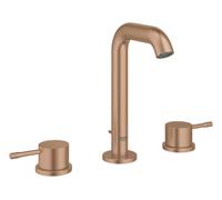 Grohe Essence - Grifo de lavabo con desagüe, instalación de 3 orificios, cepillado Warm Sunset 20296DL1