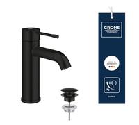 Grohe Essence New - Grifo de lavabo con desagüe Push-Open, arranque en frío, negro mate 237972431