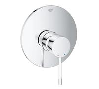 GROHE Essence, mezclador de ducha empotrado (grifo de ducha, sin inversor, mezclador monomando con acabado duradero, juego de embellecedores para 33962, 33963, 33964), cromo, 19286001