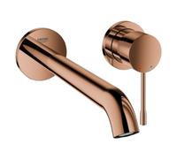 Grohe Essence Mezclador de lavabo de 2 orificios, 230 mm de proyección, para montaje en pared, 29193DA1, Color: cálido atardecer