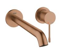 Grohe Essence Mezclador de lavabo de 2 orificios, 230 mm de proyección, para montaje en pared, 29193DL1, Color: cálido atardecer cepillado