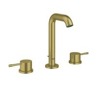 Grohe Essence - Grifo de lavabo con desagüe, instalación de 3 orificios, cepillado Cool Sunrise 20296GN1