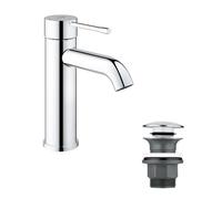 Grohe Essence New - Grifo de lavabo, con desagüe Push-Open, cromo 23797001