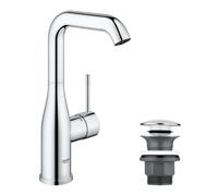 Grohe Essence New - Grifo de lavabo, con desagüe Push-Open, cromo 23799001
