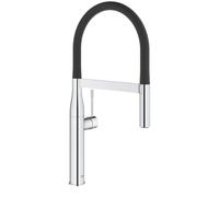 GROHE Grifo de cocina de pie Essence 30294000 – StarLight Chrome, monomando, caño giratorio 360°