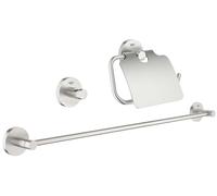 Grohe Essentials - Conjunto de complementos de baño 3 en 1, supersteel 40775DC1