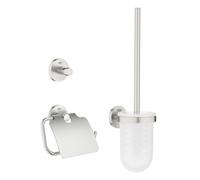Grohe Essentials - Conjunto de complementos para WC 3 en 1, supersteel 40407DC1