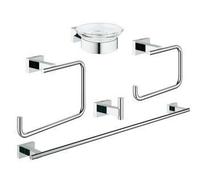 Grohe Essentials Cube - Set de accesorios de baño 5 en 1, cromo 40758001