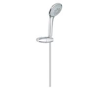 Grohe Euphoria - Conjunto de alcachofa de ducha Champagne 110, soporte y manguera, 3 chorros, cromo 27355000