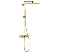 Grohe Euphoria conjunto de ducha a pared con termostato con rociador con efecto lluvia Brushed Cool Sunrise 26508GN0