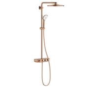 Grohe Euphoria conjunto de ducha a pared con termostato con rociador con efecto lluvia Brushed Warm Sunset 26507DL0