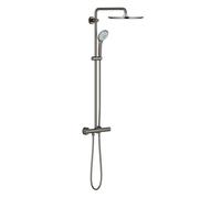 Grohe Euphoria conjunto de ducha a pared con termostato con rociador con efecto lluvia Hard Graphite 26075A00