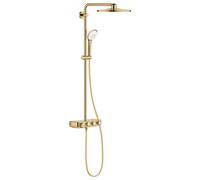 Grohe Euphoria conjunto de ducha a pared con termostato con rociador con efecto lluvia oro 26507GL0