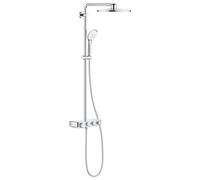Grohe Euphoria conjunto de ducha a pared con termostato con rociador con efecto lluvia StarLight Chrome 26507000