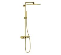 Grohe Euphoria conjunto de ducha a pared con termostato con rociador con efecto lluvia Brushed Cool Sunrise 26508GN0