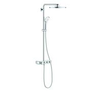 Grohe Euphoria SmartControl System 310 Duo, sistema de ducha con mezclador termostático, montado en la pared, cromado, 26507000, Color: cromado