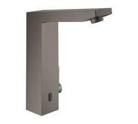 Grohe Eurocube E - Grifo electrónico de infrarrojos para lavabo, con mezclador, Hard Graphite cepillado 36441AL0