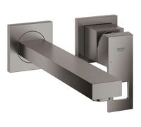 Grohe Eurocube - Grifo empotrado de lavabo, instalación de 2 orificios, Hard Graphite cepillado 23447AL0