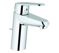 Grohe Eurodisc Cosmopolitan Mezclador monomando de lavabo, tamaño S, baja presión, proyección de 116 mm, juego de desagüe, cromo, 33177002