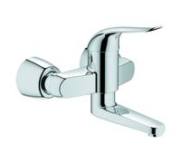 Grohe Euroeco Special Mezclador monomando de lavabo, de pared, 214 mm de proyección, sin juego de desagüe, conexiones S bloqueables, 32771000