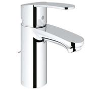 Mezclador monomando de lavabo Eurostyle Cosmopolitan de Grohe, tamaño S, proyección de 102 mm, cadena retráctil, 3355720E