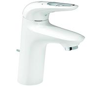 GROHE Grifo monomando lavabo Eurostyle 33558LS3 – Tamaño S, StarLight Chrome, Blanco Luna, 110 mm