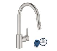 Grohe Feel - Grifo de fregadero con ducha extraíble, supersteel 31486DC1