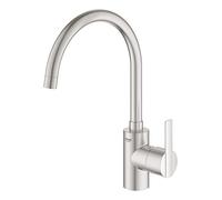 GROHE Grifo de fregadero Feel 32670DC2 monomando caño alto QuickFix supersteel gris mate