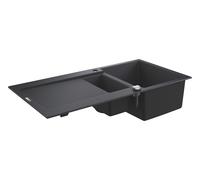 Grohe - Fregadero compuesto K500 con desagüe automático, 100x50 cm, granito negro 31646AP0