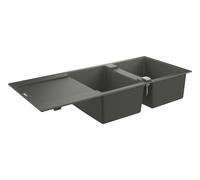 Grohe - Fregadero compuesto K500 con desagüe automático, 116x50 cm, granito negro 31647AP0