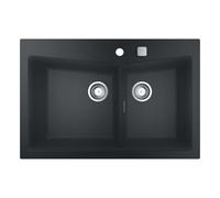 Grohe - Fregadero compuesto K700 con desagüe, 84x56 cm, negro granito 31657AP0