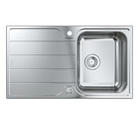 Grohe - Fregadero K500 con desagüe automático, 86x50 cm, acero inoxidable cepillado 31571SD1