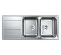 Grohe - Fregadero K500 con drenaje automático, 116x50 cm, acero inoxidable cepillado 31588SD1