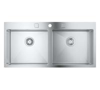 Grohe - Fregadero K800 con drenaje automático, 102x56 cm, acero inoxidable cepillado 31585SD1