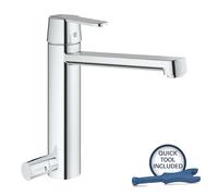Grohe Get - Grifo de fregadero con válvula de cierre, cromo 30198000