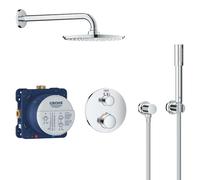 Grohe Grohtherm - Conjunto de ducha Rainshower Cosmopolitan 210 con termostato empotrado, cromo 34732000
