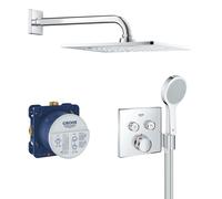Grohe Grohtherm SmartControl - Conjunto de ducha Perfect con termostato empotrado, 25 cm, cromo 34742000