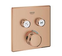 Grohe Grohtherm SmartControl - Grifo empotrado termostático, 2 válvulas, Warm Sunset cepillado 29124DL0