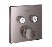Grohe Grohtherm SmartControl - Grifo empotrado termostático, con 2 válvulas, Hard Graphite 29124A00