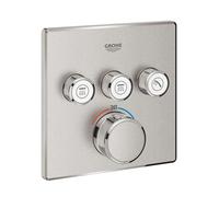 Grohe Grohtherm SmartControl - Grifo empotrado termostático, con 3 válvulas, supersteel 29126DC0