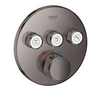 Grohe Grohtherm SmartControl - Grifo empotrado termostático de ducha, 3 válvulas, Hard Graphite 29121A00