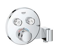 Grohe Grohtherm SmartControl - Grifo termostático de ducha empotrado, 2 válvulas, con soporte para ducha, cromo 29120000