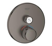 Grohe Grohtherm SmartControl - Grifo termostático de ducha empotrado con 1 válvula, Hard Graphite cepillado 29118AL0