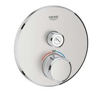 Grohe Grohtherm SmartControl - Grifo termostático de ducha empotrado con 1 válvula, supersteel 29118DC0