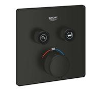 Grohe Grohtherm SmartControl - Grifo termostático empotrado para 2 dispositivos, negro mate 291242430